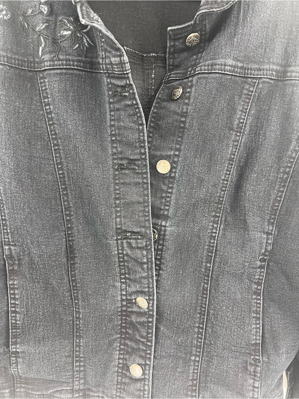 Northern Reflections Embroidered Denim Jacket XL Petite - Picture 6 of 11